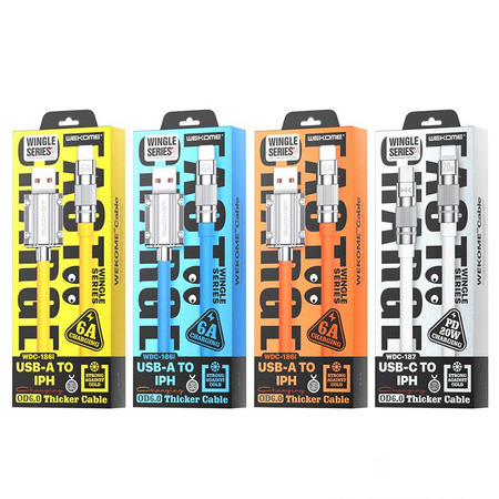 WEKOME WDC-186 Wingle Series - Câble de connexion USB-A à Lightning pour chargement rapide 1 m (bleu)