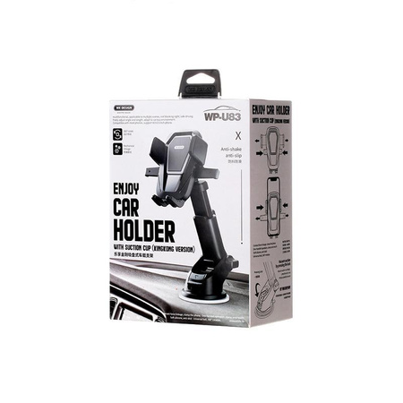 WEKOME WP-U83 King Kong Serie - Mechanische Autohalterung für 4,7"- 6,5" Telefone (Schwarz)
