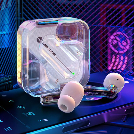 WEKOME V51 Vanguard Series - V5.1 TWS Wireless Bluetooth Headphones with Charging Case (White)