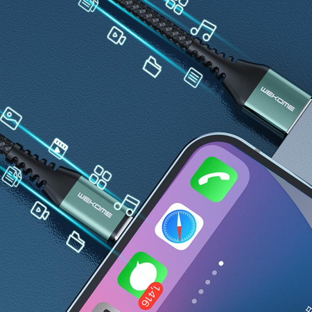 WEKOME WDC-170 Raython Series - 3-in-1 USB-A to USB-C + Lightning + Micro USB Fast Charging PD Connection Cable 1.2 m (Silver)