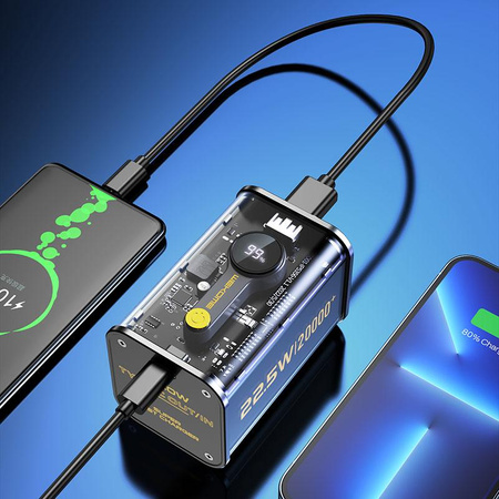 WEKOME WP-337 Vanguard sorozat - Power bank 20000 mAh PD 20W + QC 22.5W (fekete)