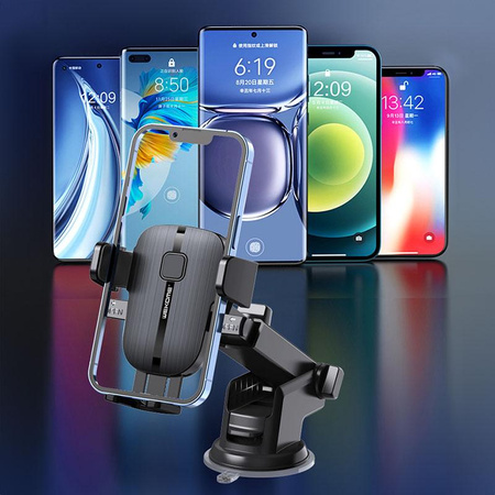 WEKOME WA-S55 K Captain Series - Mechanikus autós telefontartó 4,7"- 7,2" (fekete)