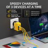 WEKOME WP-U155 Tint Series - Super rychlá nabíječka 2x USB-C a USB-A GaN 100W (žlutá)