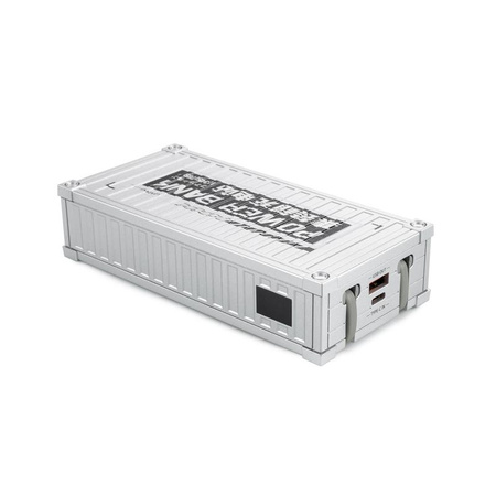WEKOME WP-341 Container Series - Power banka 20000 mAh Super nabíjení s integrovaným kabelem USB-C a Lightning PD 20W + QC 22,5W (stříbrná)