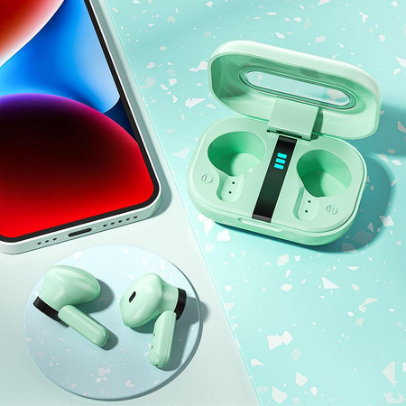 WEKOME VA06 Vanguard Series - V5.2 TWS Wireless Bluetooth Headphones with Charging Case (Green)