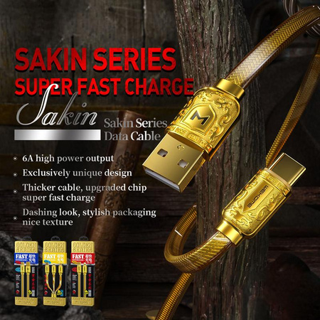 WEKOME WDC-163 Sakin Series - USB-C to Lightning PD 20W Connection Cable 1 m (Gold)