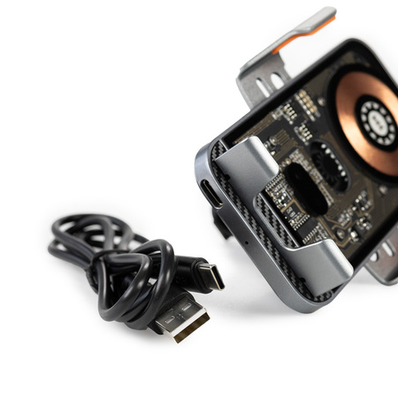 WEKOME WP-U204 Vanguard Serie - Automatische Autohalterung mit 15W drahtlosem Laden (Schwarz)