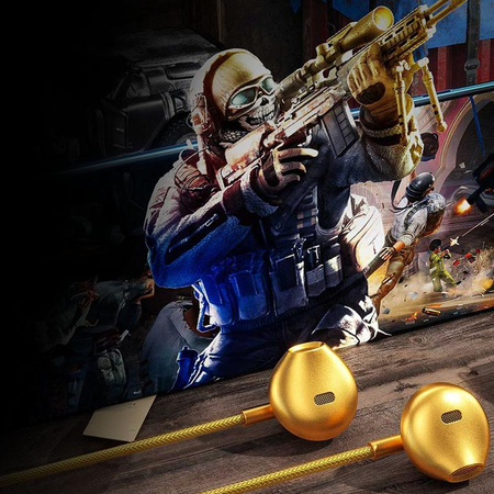 WEKOME YC05 Sakin Series - Casque d'écoute filaire avec jack 3,5 mm (Gold)