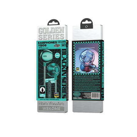 WEKOME YB08 Blackin sorozat - HiFi Lightning vezetékes fejhallgató (zöld)
