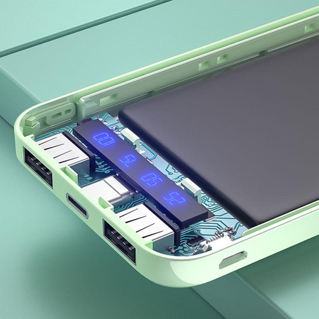 WEKOME WP-161 - Power banka 10000 mAh Super nabíjení 2xUSB-A LED (bílá)