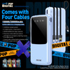 WEKOME WP-10 Pop Digital Series - Power banka 20000 mAh s integrovaným kabelem USB-C / Lightning / Micro USB / USB-A (žlutá)