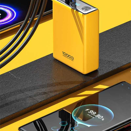 WEKOME WP-27 Tint Series - Powerbank 10000 mAh Superschnellladegerät USB-C PD 20W + 2x USB-A QC3.0 22.5W (Gelb)