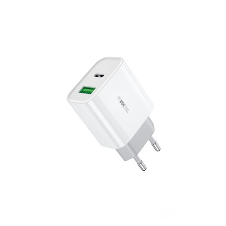 WEKOME WP-U53 Maxspeed - USB-C PD 20W & USB-A QC3.0 18W Fast Charger (White)
