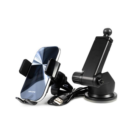 WEKOME WP-U203 K Captain Series - Support de voiture avec recharge sans fil 15W (Noir)
