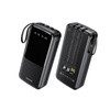 WEKOME WP-10 Pop Digital Series - Power bank 20000 mAh with built-in USB-C / Lightning / Micro USB / USB-A cable (Black)