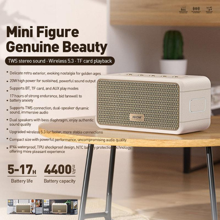 WEKOME Beluga D9 Chiyvh - Wireless Bluetooth Speaker V5.3 (White)