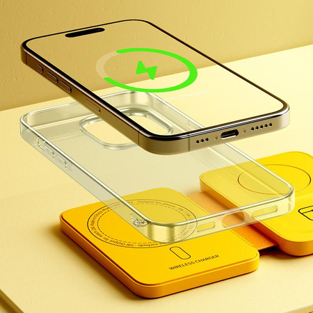 WEKOME WP-U172 - 3-in-1 wireless charger with MagSafe for iPhone, Apple Watch and AirPods + mirror (Yellow)
