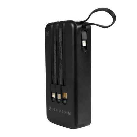 WEKOME WP-10 Pop Digital Series - Power banka 20000 mAh s integrovaným kabelem USB-C / Lightning / Micro USB / USB-A (černá)