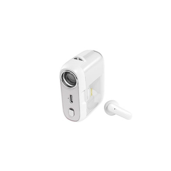 WEKOME S28 Pop Digital Series - V5.3 TWS Wireless Bluetooth Headphones with Projector Charging Case (White)