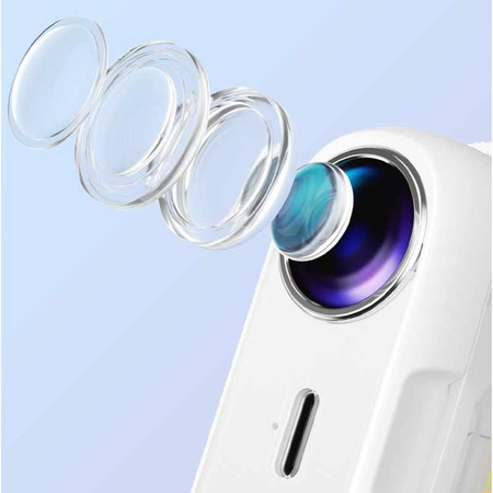 WEKOME S28 Pop Digital Series - V5.3 TWS Wireless Bluetooth Headphones with Projector Charging Case (White)