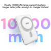 WEKOME WP-12 Tint Series - MagSafe 10000 mAh induktív power bank integrált USB-C / Lightning / Micro USB / USB-A kábellel (fehér)