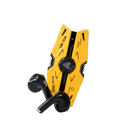 WEKOME VB06 Mecha Series - Bluetooth V5.3 TWS Wireless Headphones with Charging Case (Yellow)