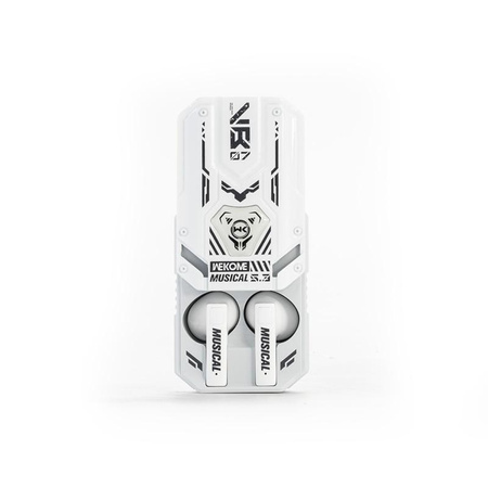 WEKOME VB07 Mecha Series - Bluetooth V5.3 TWS Wireless Headphones with Charging Case (White)