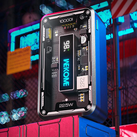 WEKOME WP-395 Vanguard Series - Power bank 10000 mAh Super Charging PD 20W + QC 22.5W (Black)