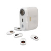 WEKOME S28 Pop Digital Series - V5.3 TWS Wireless Bluetooth Headphones with Projector Charging Case (White)