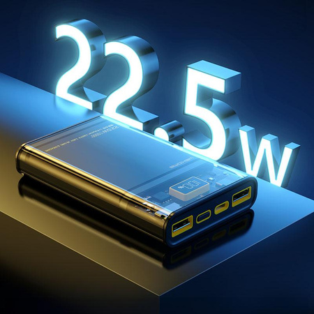 WEKOME WP-321 Vanguard Series - Power bank 20000 mAh Super Charging PD 20W + QC 22,5W (černá / průhledná)