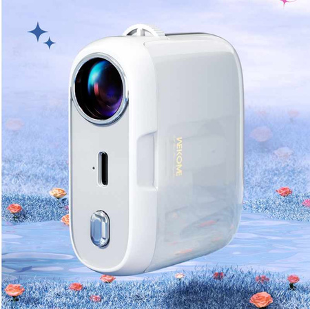 WEKOME S28 Pop Digital Series - V5.3 TWS Wireless Bluetooth Headphones with Projector Charging Case (White)